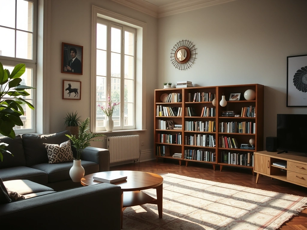 Sunlit living room in Chapinero Alto apartment